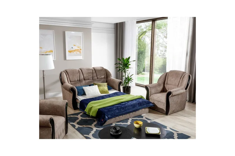 Sohva Eltap Lord 180x85x105 cm - Dora 22, Ruskea - Huonekalut - Sohva - Vuodesohva