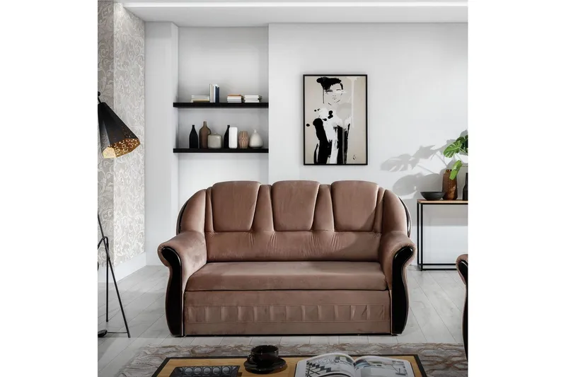 Sohva Eltap Lord 180x85x105 cm - Monoliitti 09, Tumma beige - Huonekalut - Sohva - Vuodesohva