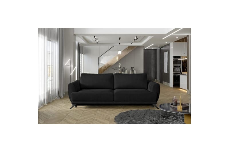 Sohva Eltap Megis 242x95x90 cm - Mat Velvet 99, Sininen - Huonekalut - Sohva - Vuodesohva - 3 istuttava vuodesohva