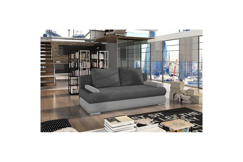 Sohva Eltap Milo 213x95x90 cm, Soro 93, Soro 83, harmaa, valkoinen