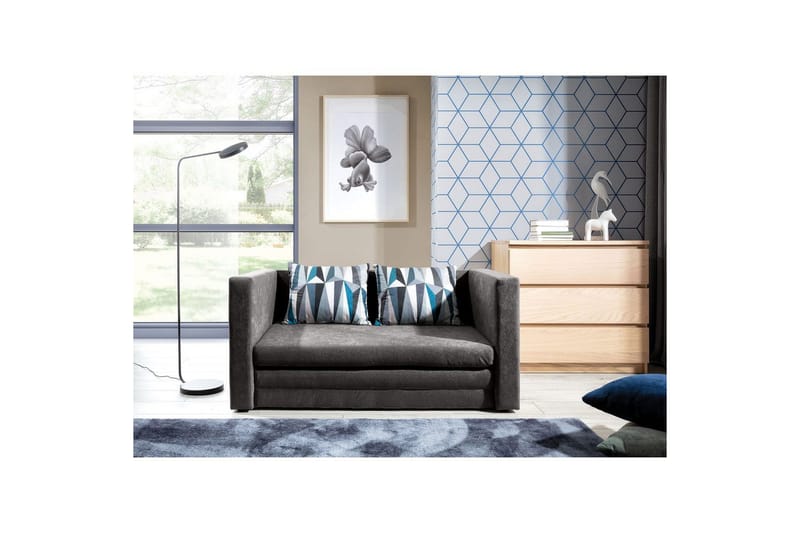 Sohva Eltap Neva 132x70x62 cm, Alova 36, Lima 75, harmaa, kuvio