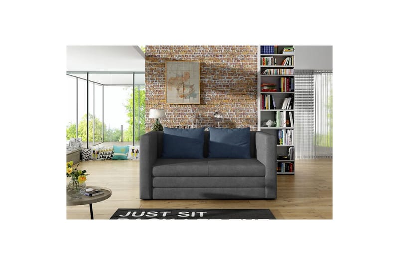 Sohva Eltap Neva 132x70x62 cm - Soro 93, Soro 76, Harmaa, Sininen - Huonekalut - Sohva - Vuodesohva