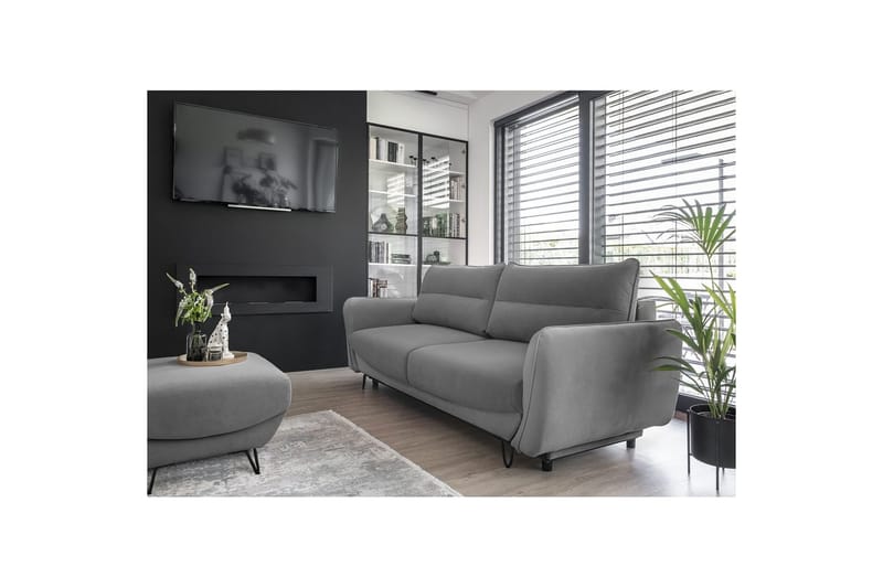 Sohva Eltap Silva 236x95x90 cm, Velvetmat 4, Harmaa