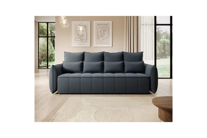 Sohva Eltap Weltton 242x106x94 cm - Nauti 40, Sininen - Huonekalut - Sohva - Vuodesohva - 3 istuttava vuodesohva