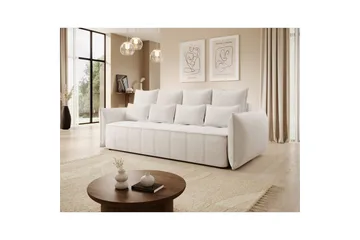 Sohva Eltap Weltton 242x106x94 cm - Paolli 01, Valkoinen - Huonekalut - Sohva - Vuodesohva - 3 istuttava vuodesohva