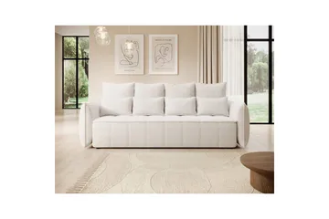 Sohva Eltap Weltton 242x106x94 cm - Paolli 01, Valkoinen - Huonekalut - Sohva - Vuodesohva - 3 istuttava vuodesohva