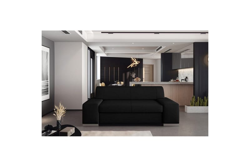 Sohva Eltap Porto - Sawana 14, Musta, 2190x62x73 cm - Huonekalut - Sohva - Vuodesohva