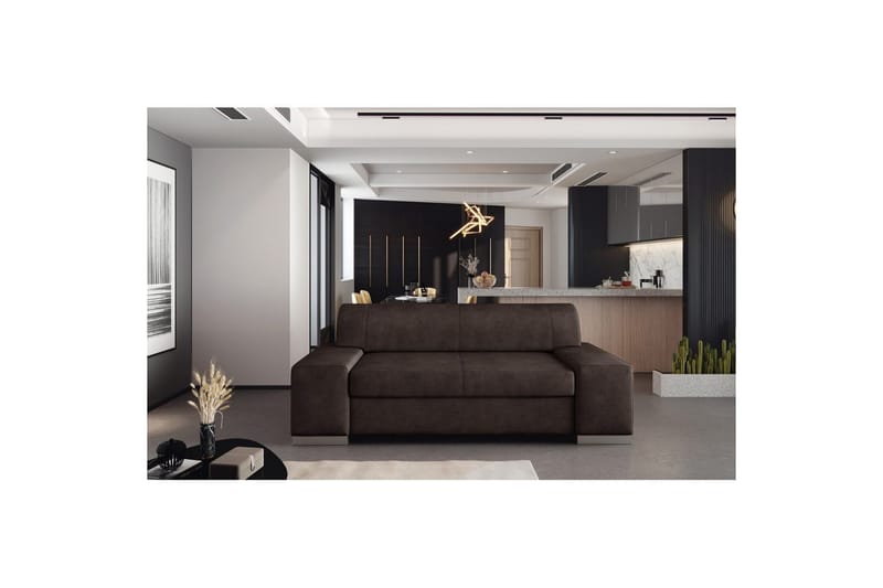 Sohva Eltap Porto - Dora 28, Tummanruskea, 2190x62x73 cm - Huonekalut - Sohva - Vuodesohva