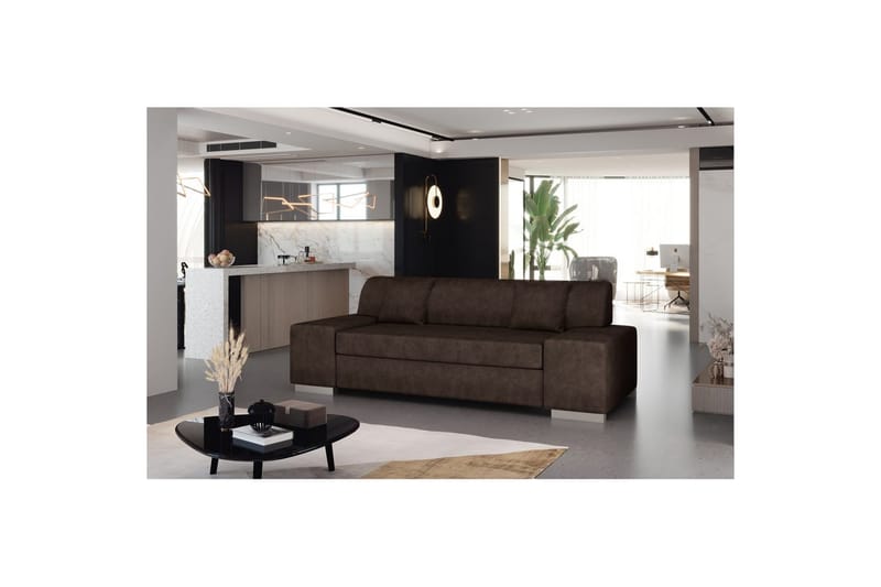 Sohva Eltap Porto - Dora 28, Tummanruskea, 3210x92x73 cm - Huonekalut - Sohva - Vuodesohva