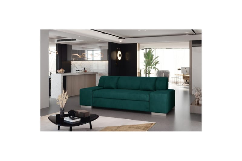 Sohva Eltap Porto - Mat Velvet 75, Vihreä, 3210x92x73 cm - Huonekalut - Sohva - Vuodesohva