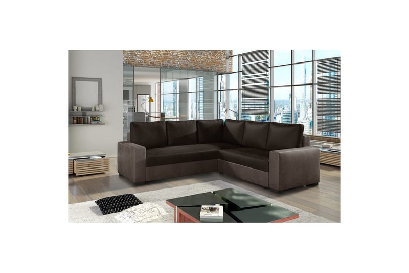 Sohvaosa Eltap Canis 235x235x89 cm - Monolith 29, Monolith 09, Ruskea, Tummanbeige - Huonekalut - Sohva - Vuodesohva