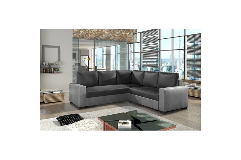 Sohvaosa Eltap Canis 235x235x89 cm, Monolith 97, Monolith 84, Tummanharmaa, Vaaleanharmaa