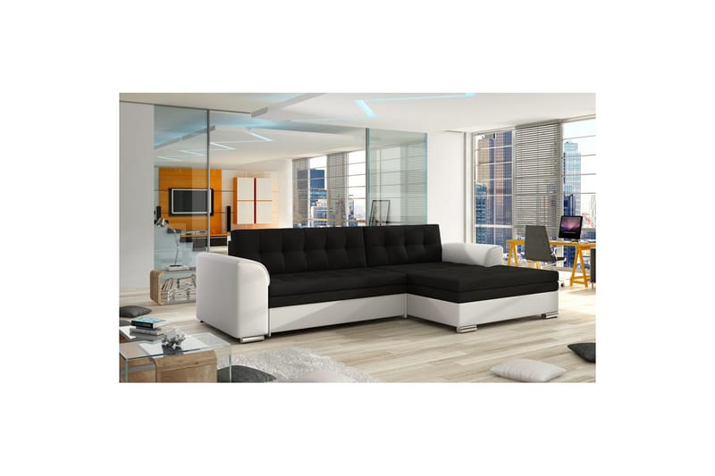 Sohvaosa Eltap Conforti 275x165x78 cm - Sawana 14, Soft 17, Musta, Valkoinen, Oikea - Huonekalut - Sohva - Vuodesohva