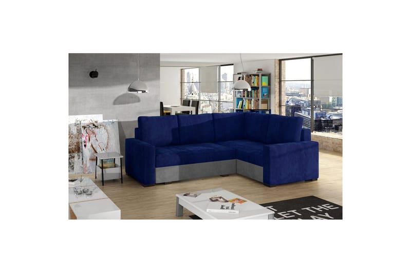 Sohvaosa Eltap Corona 235x162x90 cm - Kronos 09, Paros 05, Tummansininen, Vaaleanharmaa, Oikea - Huonekalut - Sohva - Vuodesohva