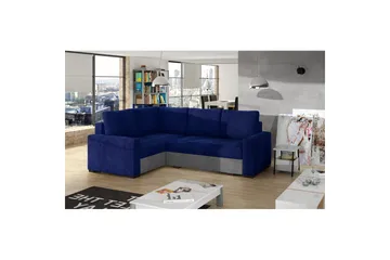 Sohvaosa Eltap Corona 235x162x90 cm - Kronos 09, Paros 05, Tummansininen, Vaaleanharmaa, Vasen - Huonekalut - Sohva - Vuodesohva