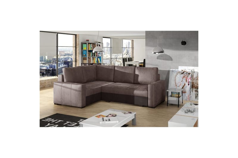 Sohvaosa Eltap Corona 235x162x90 cm - Monolith 09, Monolith 29, Tummanbeige, Ruskea, Vasen - Huonekalut - Sohva - Vuodesohva