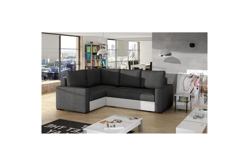 Sohvaosa Eltap Corona 235x162x90 cm - Sawana 05, Soft 17, Harmaa, Valkoinen, Vasen - Huonekalut - Sohva - Vuodesohva
