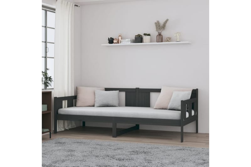 Sohvasänky harmaa täysi mänty 80x200 cm - Harmaa - Huonekalut - Sohva - Sohvasängyt