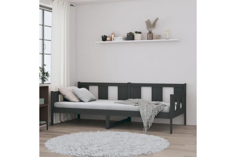 Sohvasänky harmaa täysi mänty 80x200 cm - Harmaa - Huonekalut - Sohva - Sohvasängyt
