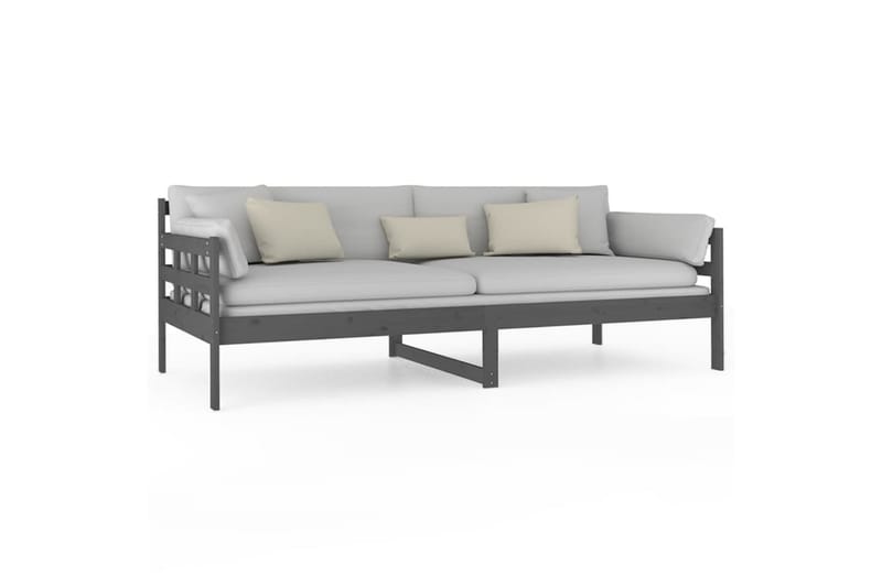 Sohvasänky harmaa täysi mänty 90x200 cm - Harmaa - Huonekalut - Sohva - Sohvasängyt