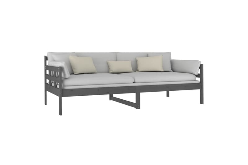 Sohvasänky harmaa täysi mänty 90x200 cm - Harmaa - Huonekalut - Sohva - Sohvasängyt