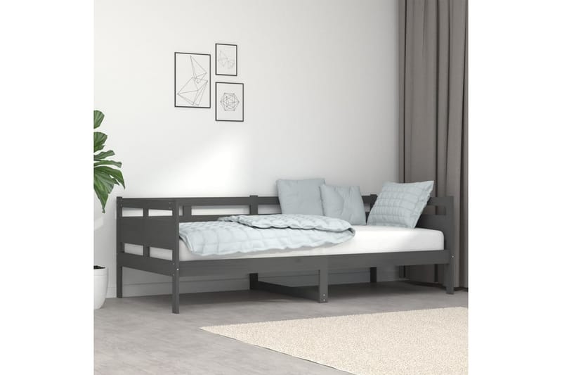 Sohvasänky harmaa täysi mänty 90x200 cm - Harmaa - Huonekalut - Sohva - Sohvasängyt