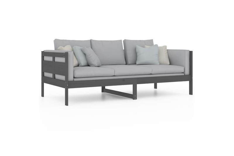 Sohvasänky harmaa täysi mänty 90x200 cm - Harmaa - Huonekalut - Sohva - Sohvasängyt