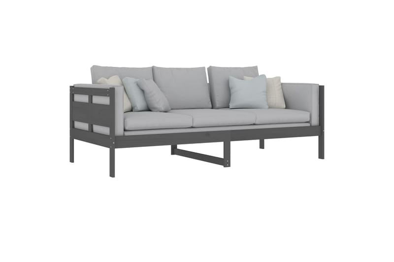 Sohvasänky harmaa täysi mänty 90x200 cm - Harmaa - Huonekalut - Sohva - Sohvasängyt