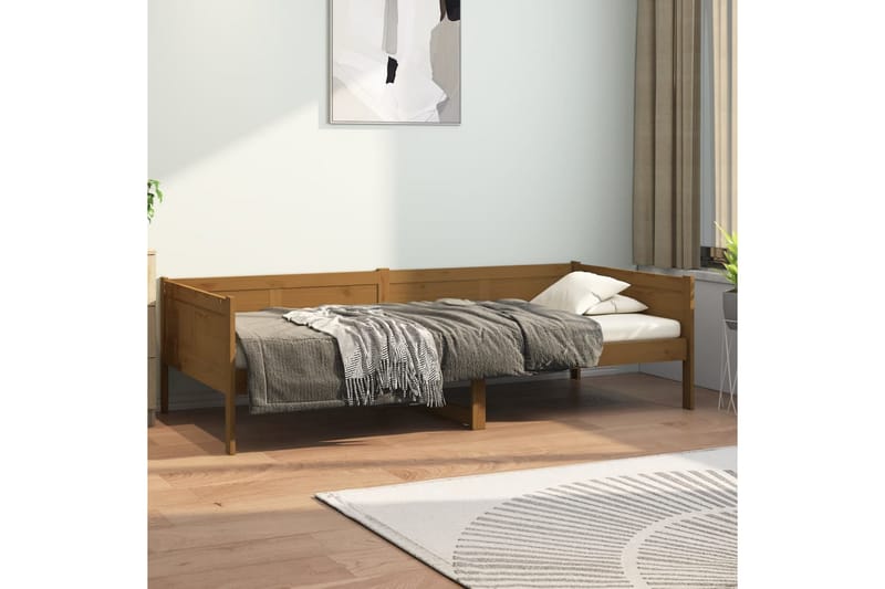 Sohvasänky hunajanruskea täysi mänty 80x200 cm - Ruskea - Huonekalut - Sohva - Sohvasängyt
