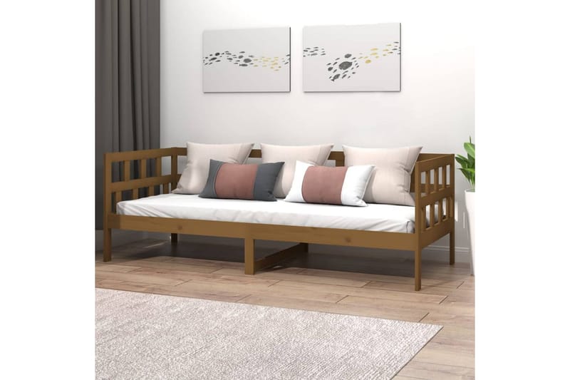 Sohvasänky hunajanruskea täysi mänty 80x200 cm - Ruskea - Huonekalut - Sohva - Vuodesohva