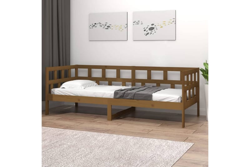 Sohvasänky hunajanruskea täysi mänty 80x200 cm - Ruskea - Huonekalut - Sohva - Vuodesohva