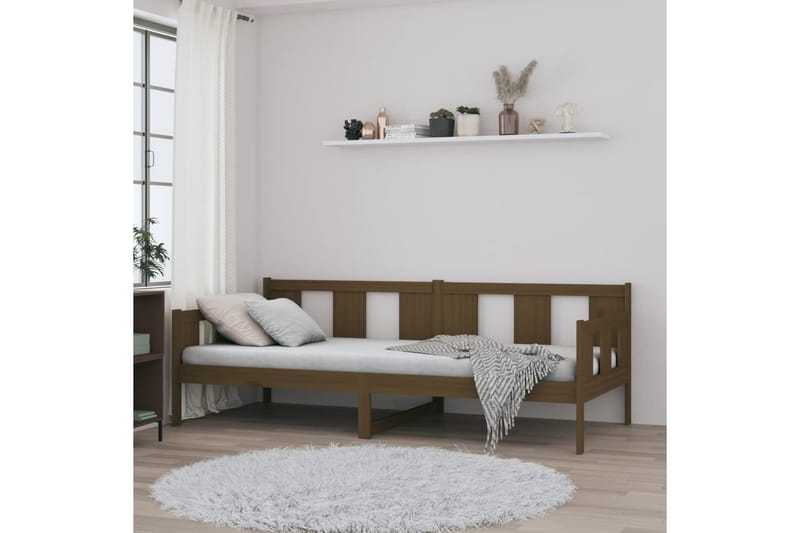 Sohvasänky hunajanruskea täysi mänty 90x190 cm - Ruskea - Huonekalut - Sohva - Vuodesohva