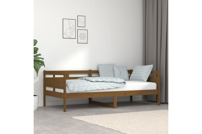 Sohvasänky hunajanruskea täysi mänty 90x190 cm - Ruskea - Huonekalut - Sohva - Sohvasängyt