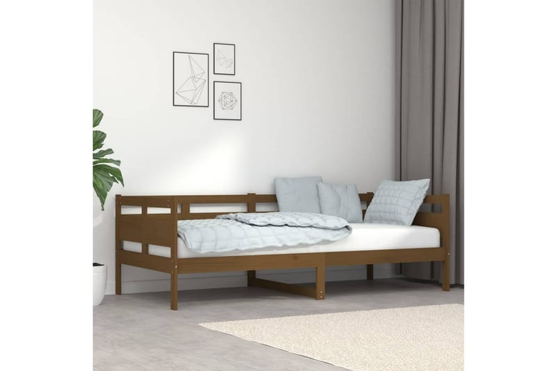 Sohvasänky hunajanruskea täysi mänty 90x200 cm - Ruskea - Huonekalut - Sohva - Vuodesohva