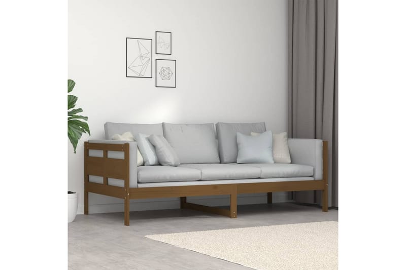 Sohvasänky hunajanruskea täysi mänty 90x200 cm - Ruskea - Huonekalut - Sohva - Vuodesohva