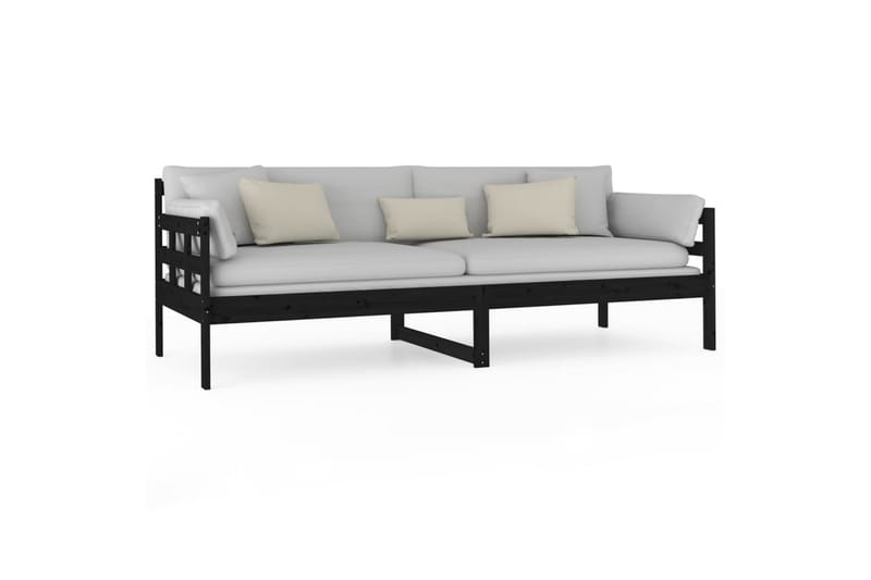 Sohvasänky musta täysi mänty 80x200 cm - Musta - Huonekalut - Sohva - Sohvasängyt