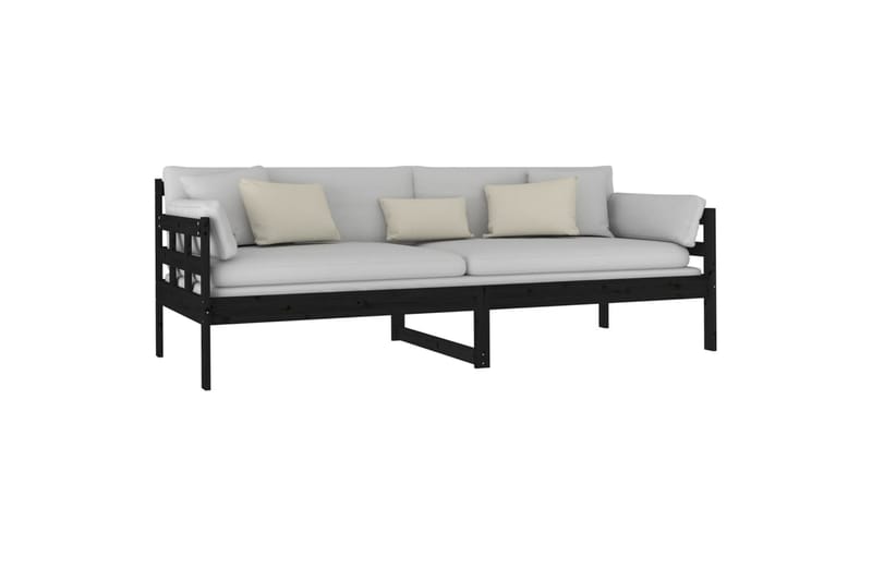 Sohvasänky musta täysi mänty 80x200 cm - Musta - Huonekalut - Sohva - Sohvasängyt