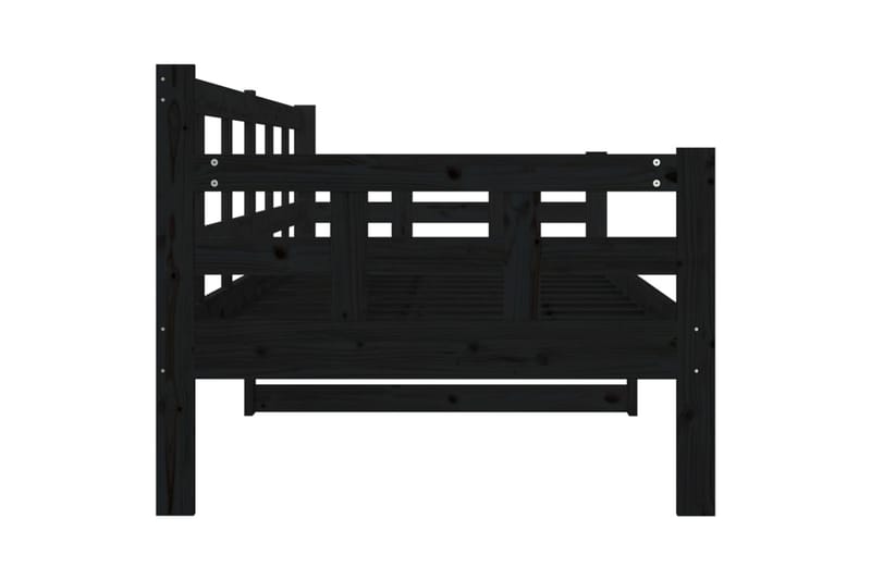 Sohvasänky musta täysi mänty 80x200 cm - Musta - Huonekalut - Sohva - Sohvasängyt