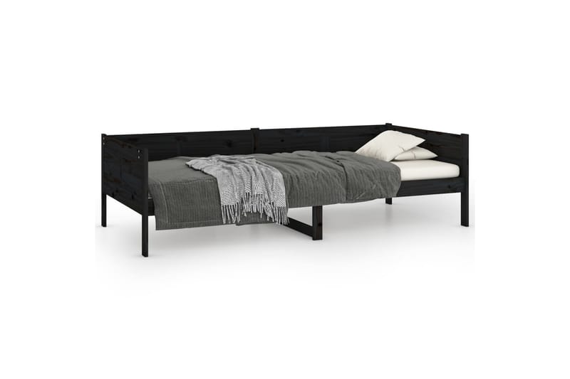 Sohvasänky musta täysi mänty 90x190 cm - Musta - Huonekalut - Sohva - Sohvasängyt
