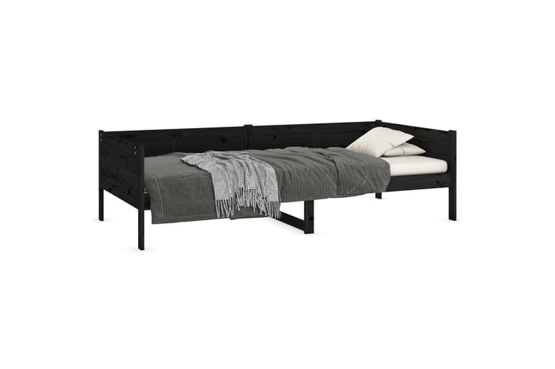 Sohvasänky musta täysi mänty 90x190 cm - Musta - Huonekalut - Sohva - Sohvasängyt