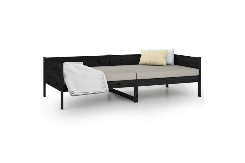 Sohvasänky musta täysi mänty 90x190 cm - Musta - Huonekalut - Sohva - Sohvasängyt