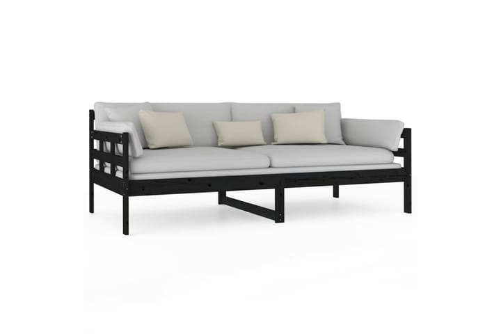 Sohvasänky musta täysi mänty 90x190 cm - Musta - Vuodesohva