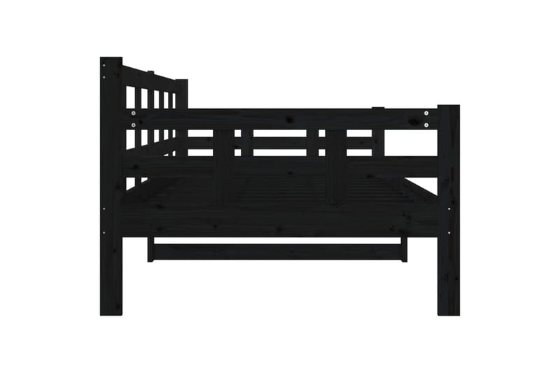 Sohvasänky musta täysi mänty 90x190 cm - Musta - Huonekalut - Sohva - Sohvasängyt