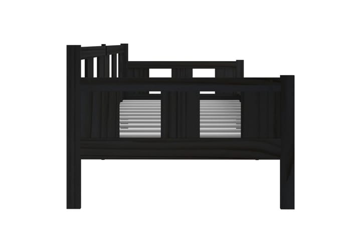 Sohvasänky musta täysi mänty 90x200 cm - Musta - Vuodesohva