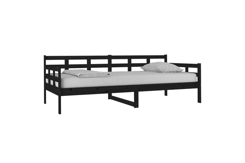 Sohvasänky musta täysi mänty 90x200 cm - Musta - Huonekalut - Sohva - Sohvasängyt
