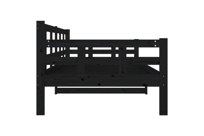 Sohvasänky musta täysi mänty 90x200 cm - Musta - Huonekalut - Sohva - Sohvasängyt