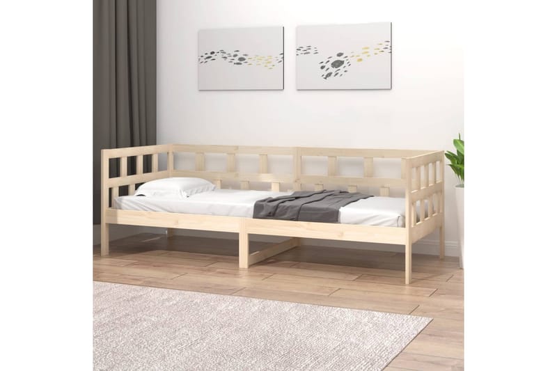 Sohvasänky täysi mänty 90x190 cm - Ruskea - Huonekalut - Sohva - Sohvasängyt