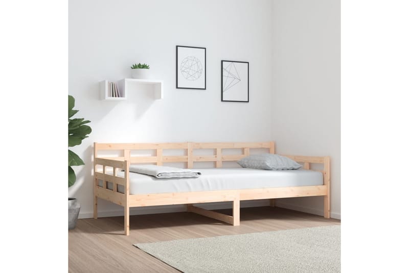 Sohvasänky täysi mänty 90x190 cm - Ruskea - Huonekalut - Sohva - Sohvasängyt