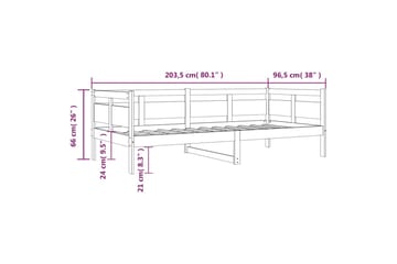 Sohvasänky täysi mänty 90x200 cm - Ruskea - Huonekalut - Sohva - Sohvasängyt