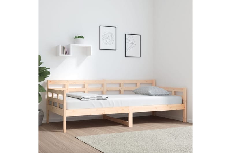 Sohvasänky täysi mänty 90x200 cm - Ruskea - Huonekalut - Sohva - Sohvasängyt